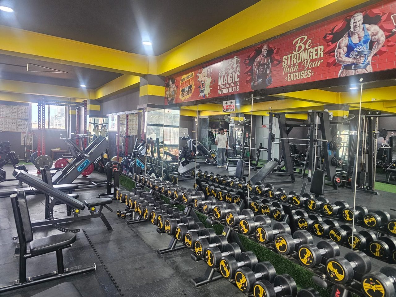 Free-weight and dumbbell training zone at Body Workshop