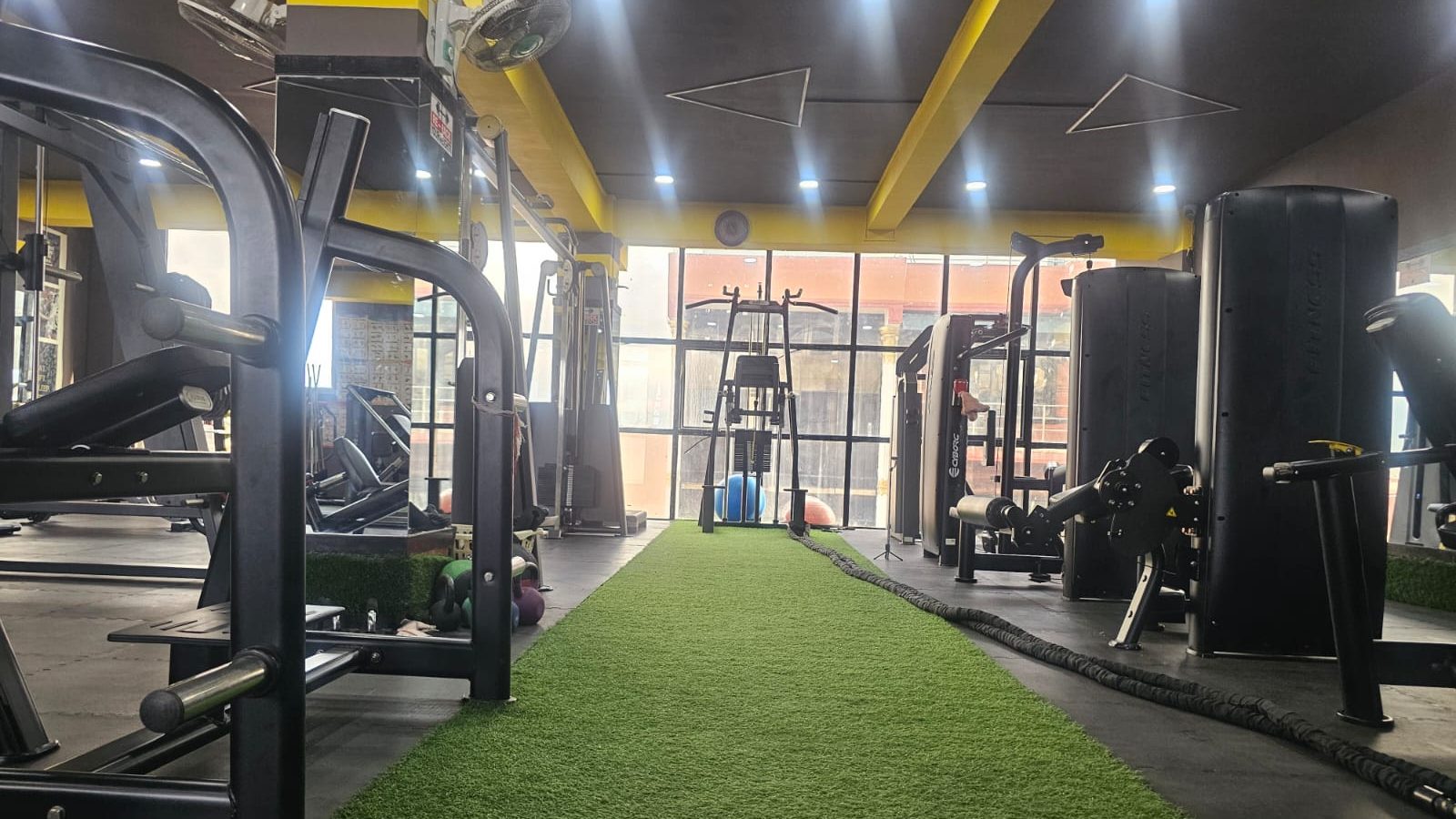 Interior of Body Workshop gym in Kathmandu with modern strength training equipment